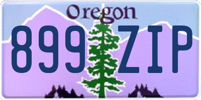 OR license plate 899ZIP
