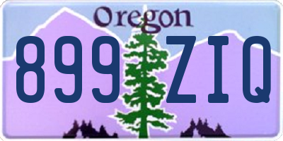 OR license plate 899ZIQ