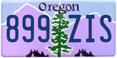 OR license plate 899ZIS