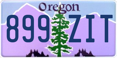 OR license plate 899ZIT