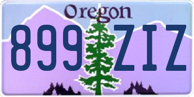 OR license plate 899ZIZ