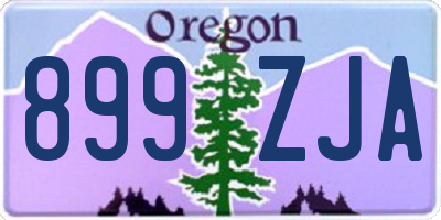 OR license plate 899ZJA