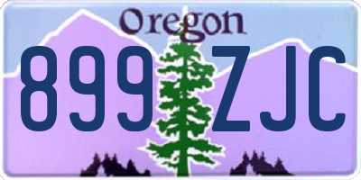 OR license plate 899ZJC