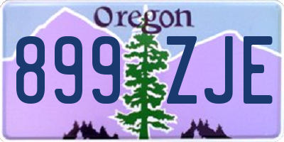 OR license plate 899ZJE