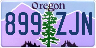 OR license plate 899ZJN