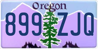 OR license plate 899ZJQ
