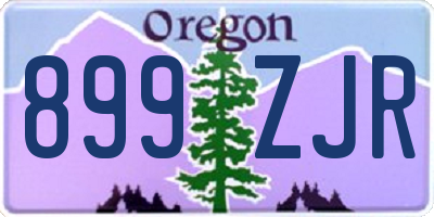 OR license plate 899ZJR