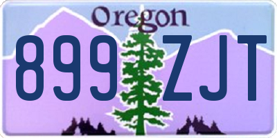 OR license plate 899ZJT