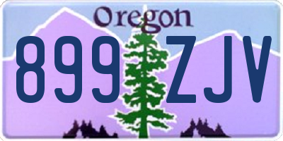 OR license plate 899ZJV