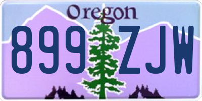 OR license plate 899ZJW