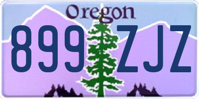 OR license plate 899ZJZ