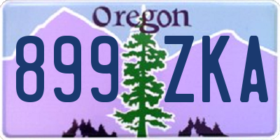 OR license plate 899ZKA