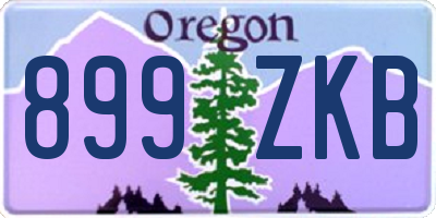 OR license plate 899ZKB