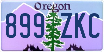 OR license plate 899ZKC