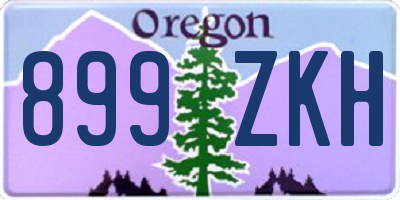 OR license plate 899ZKH