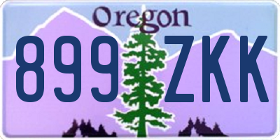 OR license plate 899ZKK