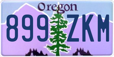 OR license plate 899ZKM