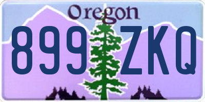 OR license plate 899ZKQ