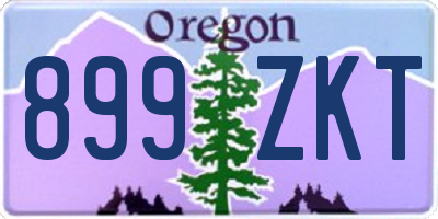OR license plate 899ZKT