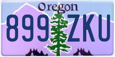 OR license plate 899ZKU