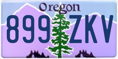 OR license plate 899ZKV