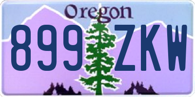 OR license plate 899ZKW