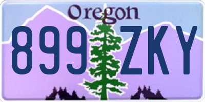 OR license plate 899ZKY