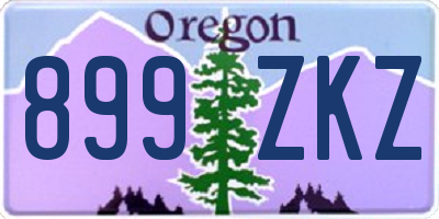 OR license plate 899ZKZ
