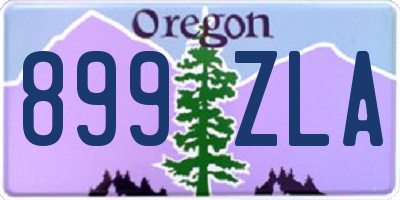 OR license plate 899ZLA