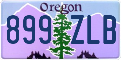 OR license plate 899ZLB