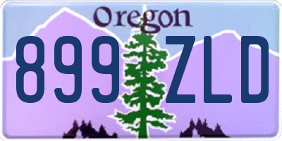 OR license plate 899ZLD