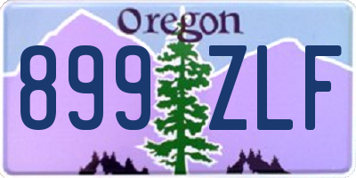 OR license plate 899ZLF