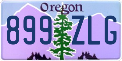 OR license plate 899ZLG