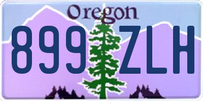 OR license plate 899ZLH