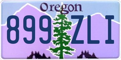 OR license plate 899ZLI