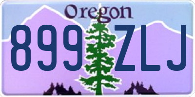 OR license plate 899ZLJ