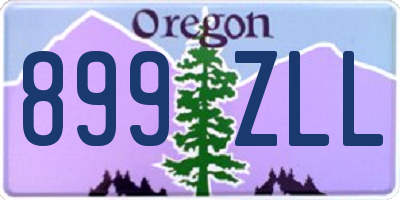 OR license plate 899ZLL