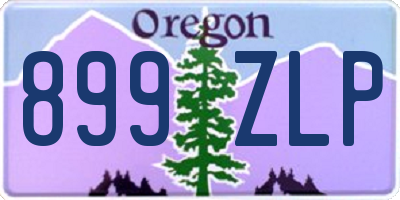 OR license plate 899ZLP