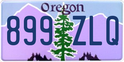 OR license plate 899ZLQ