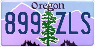 OR license plate 899ZLS