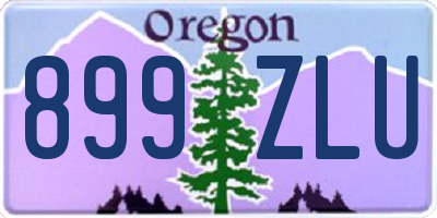OR license plate 899ZLU