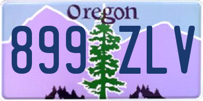 OR license plate 899ZLV