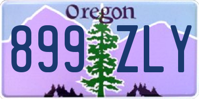 OR license plate 899ZLY