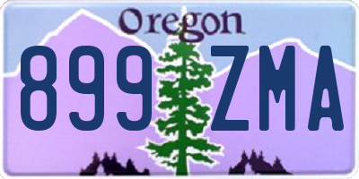 OR license plate 899ZMA