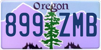 OR license plate 899ZMB