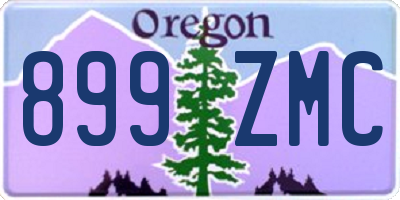 OR license plate 899ZMC