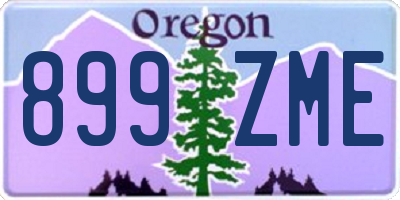 OR license plate 899ZME