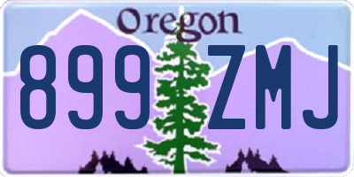 OR license plate 899ZMJ
