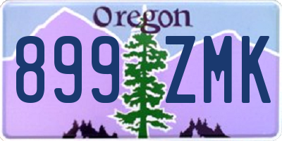 OR license plate 899ZMK