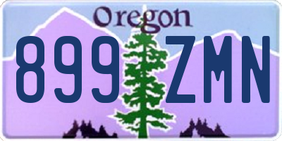 OR license plate 899ZMN